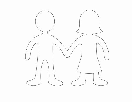 Макет куклы для одевания