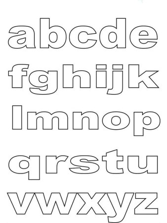 Алфавит трафарет