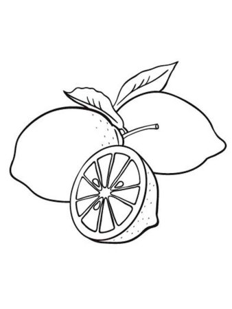 Лимон раскраска