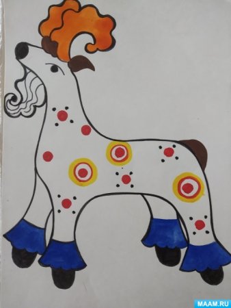 Дымковская игрушка рисование в старшей группе