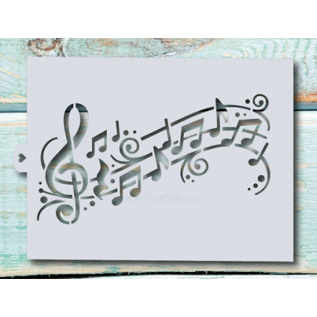 Нотки трафарет для пряников