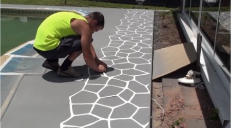 Трафарет для бетонной дорожки