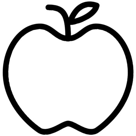 Трафарет яблока с листочком (45 фото)