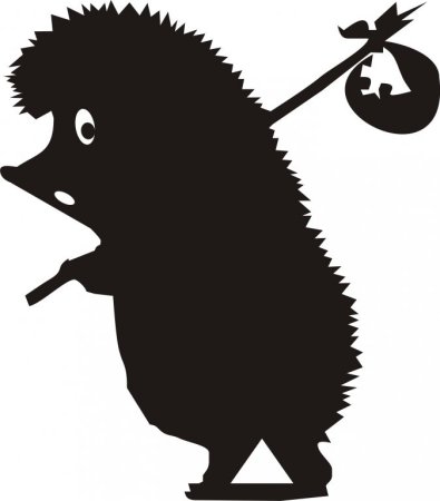 Силуэт ежика