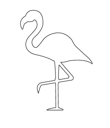 Трафарет Фламинго для вырезания