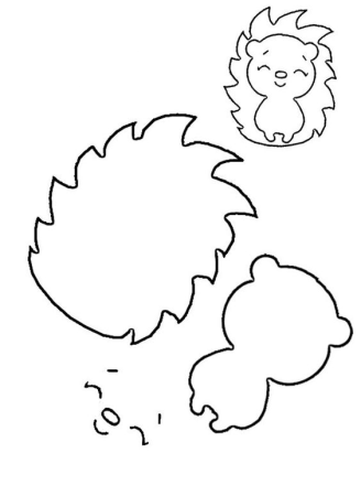 Выкройка ежика из фетра для мобиля