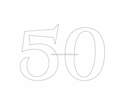 Цифра 50 трафарет