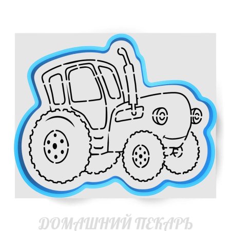Трактор трафарет для пряника
