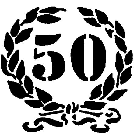 Цифра 50 трафарет