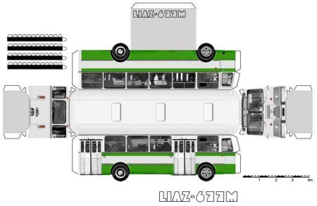 ЛИАЗ 677 из бумаги