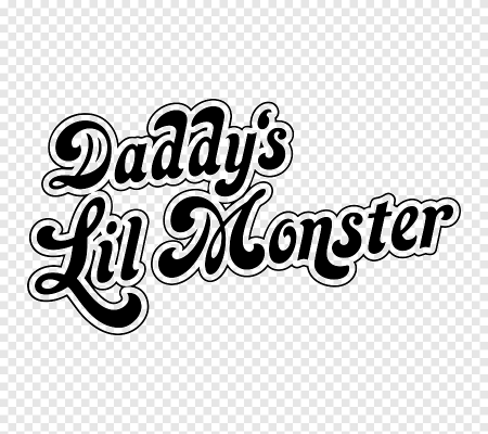 Надпись на футболке Харли Квинн Daddy's Lil Monster