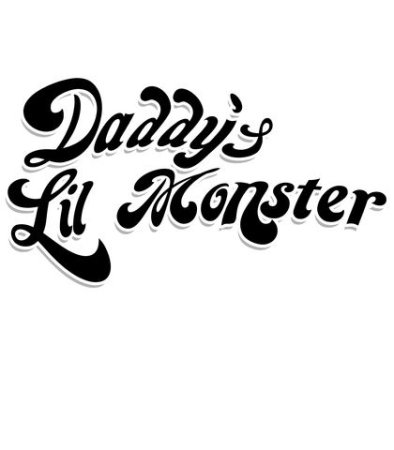 Надпись на футболке Харли Квинн Daddy's Lil Monster