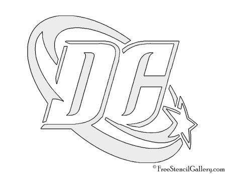 DC logo трафарет