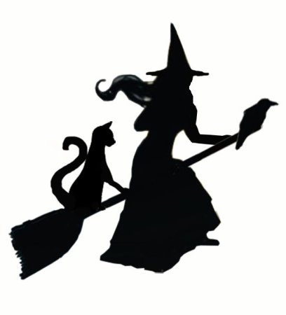 Трафарет ведьмы на хэллоуин (45 фото)