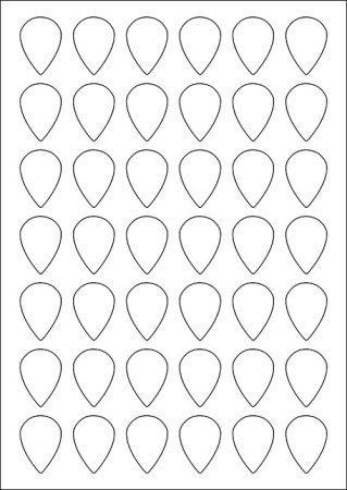 Чертеж медиатора для гитары 1к1