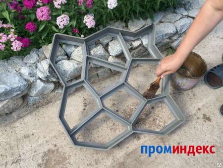 Форма для отливки садовых дорожек "мозаика" 40*40*4см Vortex / 2