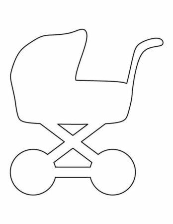 Трафарет коляски для вырезания