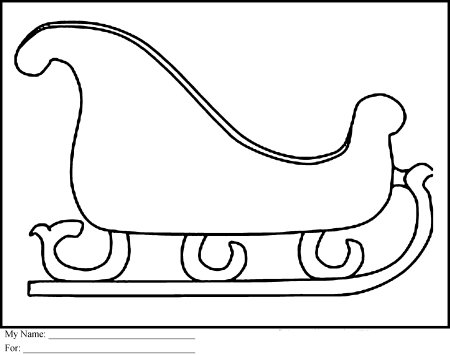 Сани трафарет