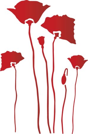 Стилизация растений Мак