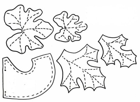 Лист тыквы шаблон