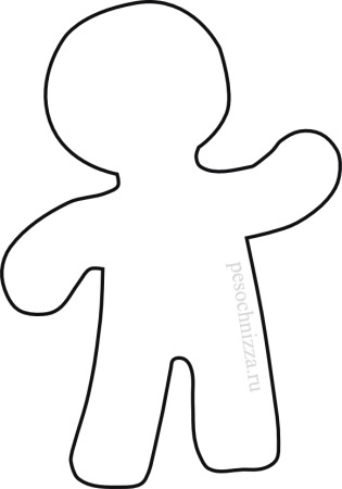 Пряничный человечек выкройка