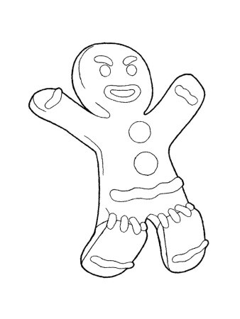 Gingerbread man раскраска