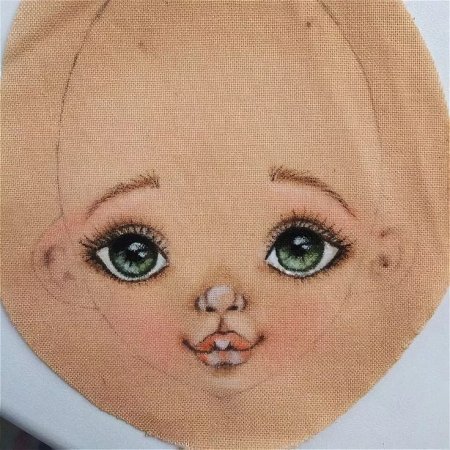 Трафарет кукольного лица
