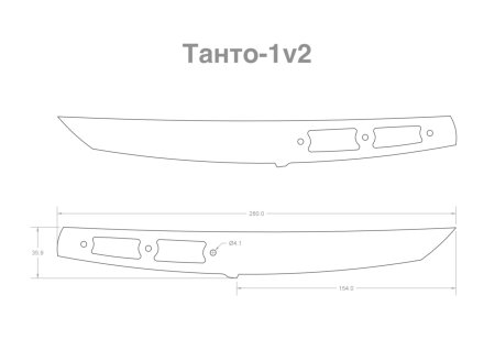 Рекон танто чертеж