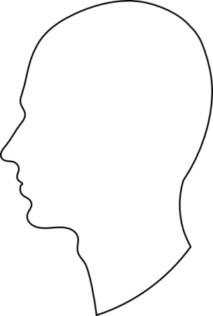 Макет лица для рисования