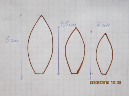 Лепестки георгина из изолона