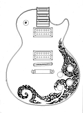 Электрогитара Gibson les Paul контур