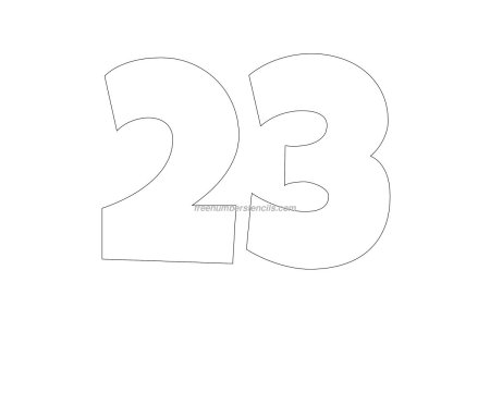 Цифра 23 трафарет