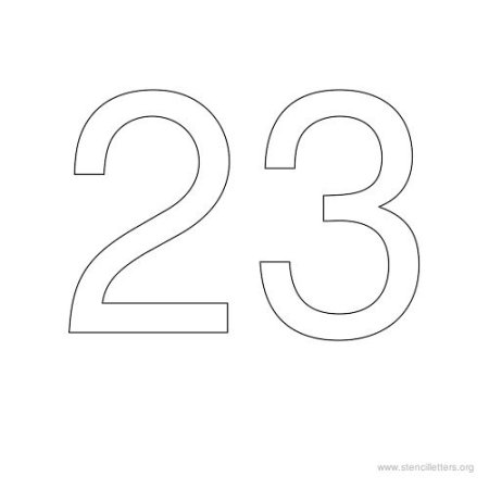 Цифра 23 шаблон