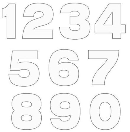 Цифры 23 февраля маленькие