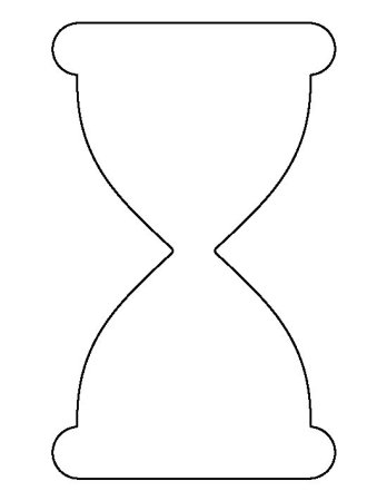 Песочные часы трафарет