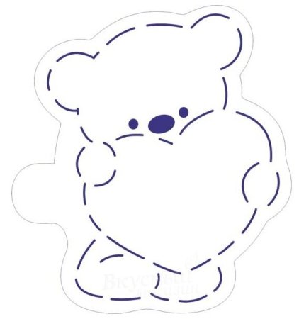Мишка трафарет