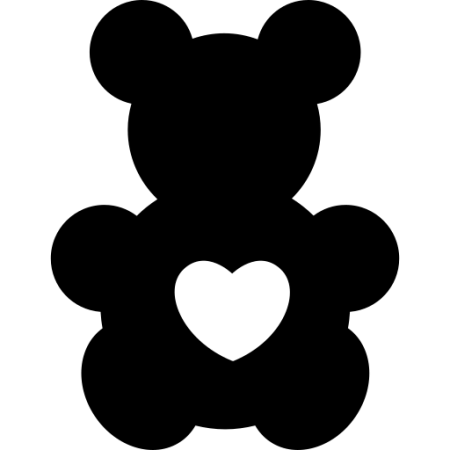 Мишка трафарет