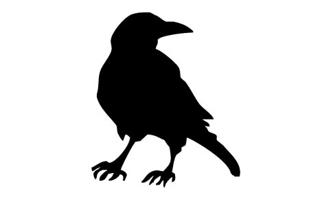 Трафарет вороны