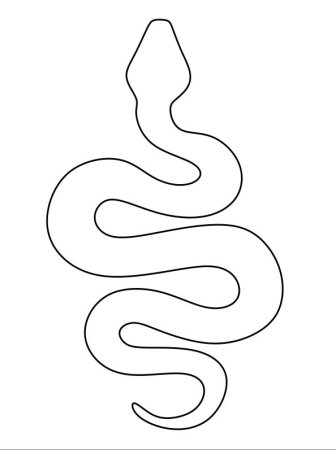 Трафарет змеи для вырезания