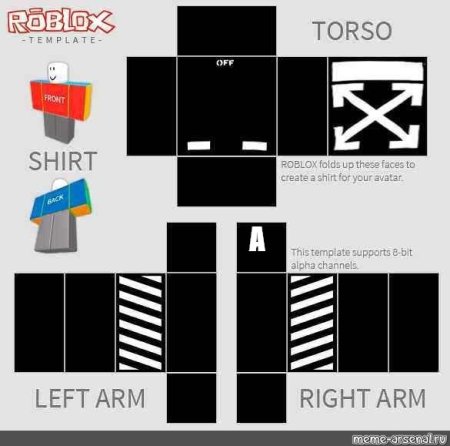Шаблоны Shirt для РОБЛОКС