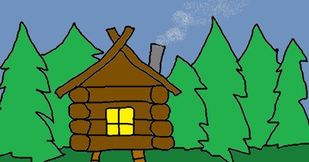 Избушка на курьих ножках раскраска