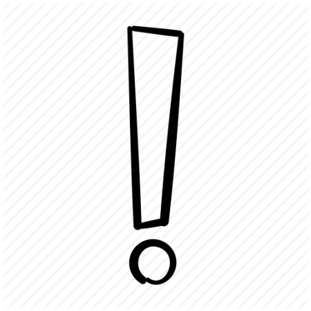 Восклицательный знак трафарет