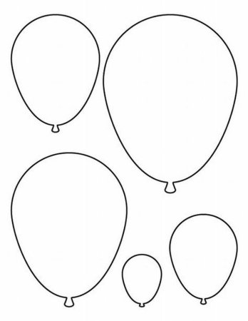 Трафарет воздушного шара для вырезания (48 фото)