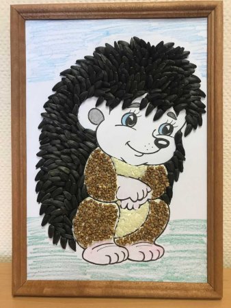 Аппликация еж