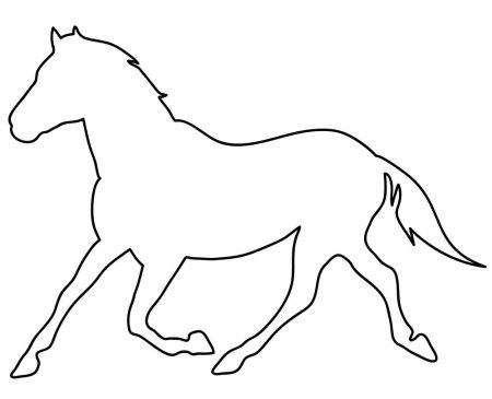 Трафарет лошади