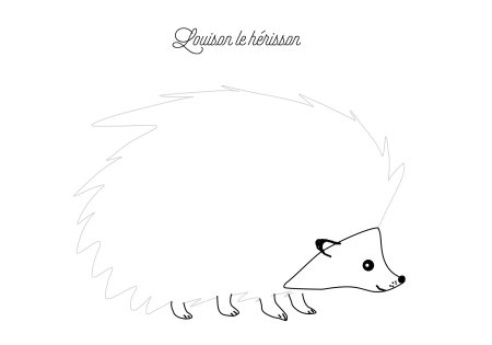Ежик шаблон для рисования