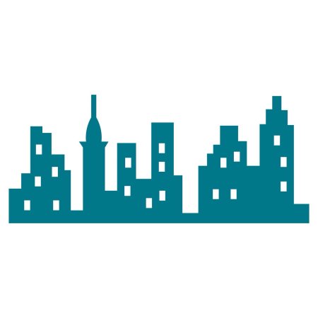 Силуэты домов города