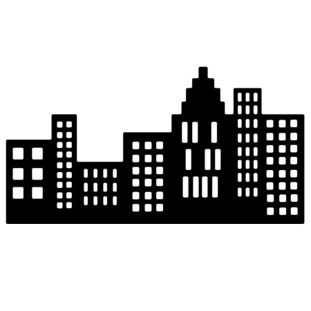 Силуэты домов города