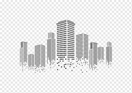Силуэты домов города