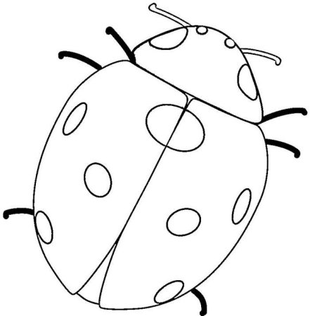 Божья коровка трафарет